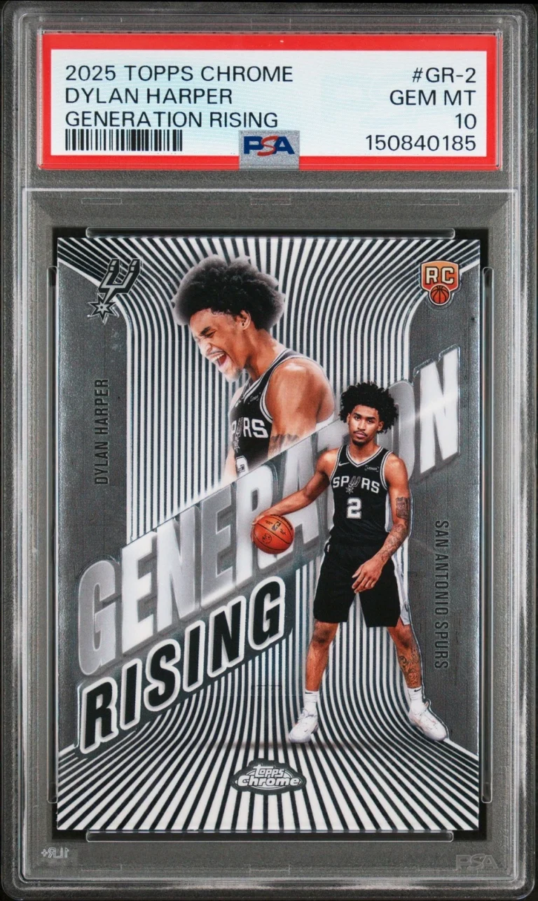 Graded 2025 Topps Chrome Dylan Harper #GR2 Generation Rising RC Card PSA 10