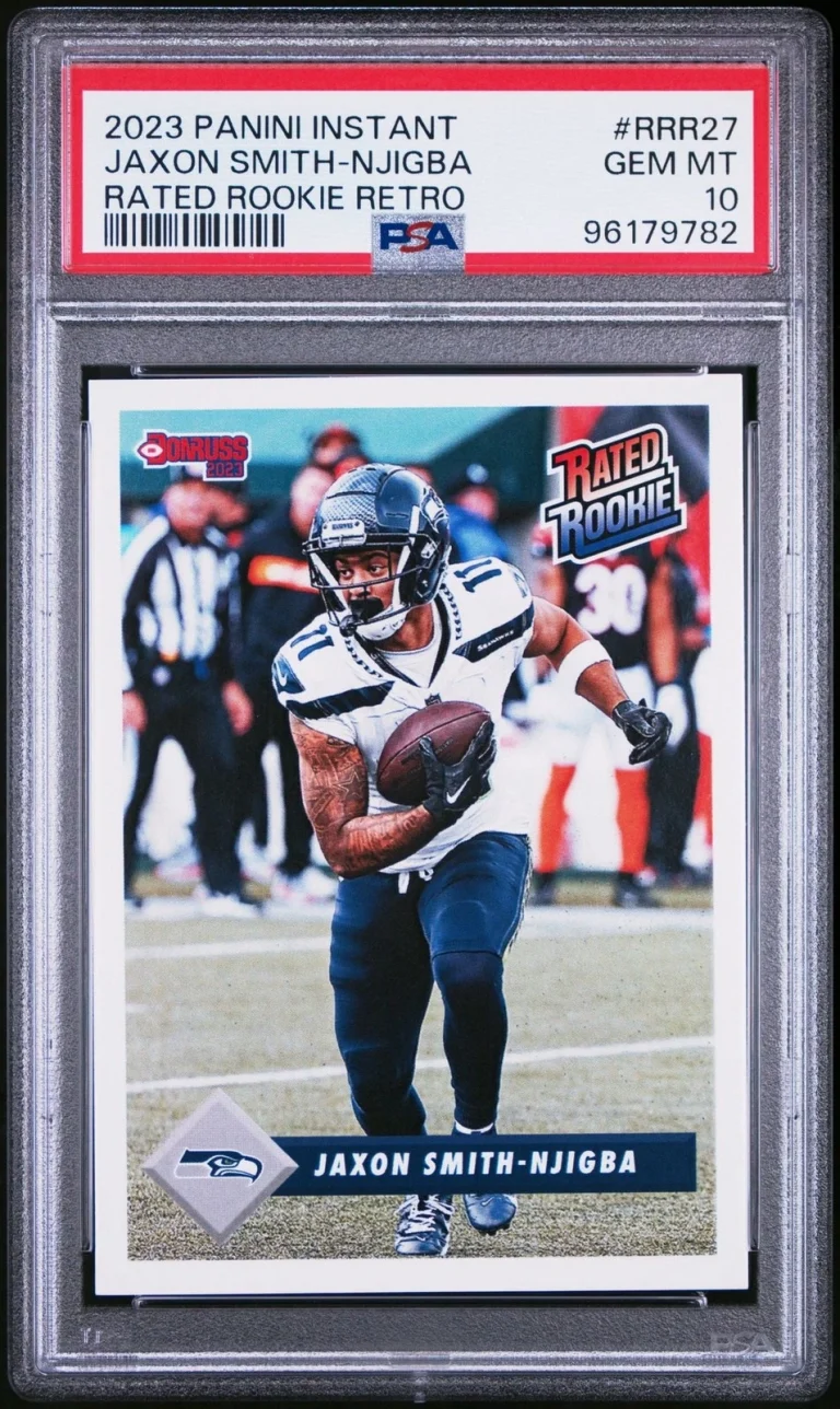 Graded 2023 Panini Jaxon Smith Njigba #RRR27 Rated Rookie Retro Card PSA 10