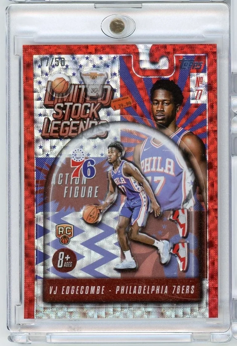 2025 Topps VJ Edgecombe #LST3 Limited Stock Legends Flash Drop /50 RC