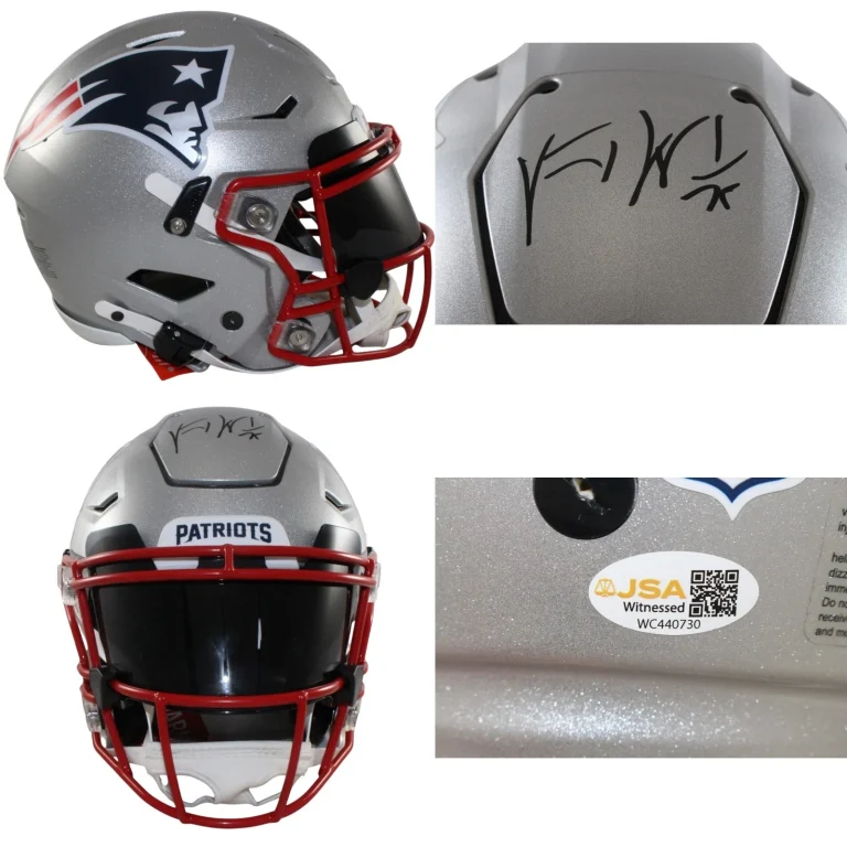 Vince Wilfork Autographed New England Patriots SpeedFlex Helmet Visor JSA 57809