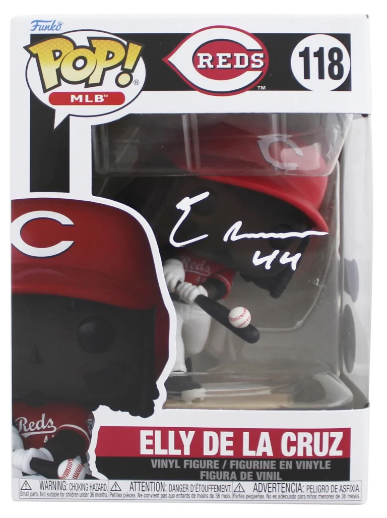 Reds Elly De La Cruz Authentic Signed #118 Funko Pop Figure BAS Wit #3W248083