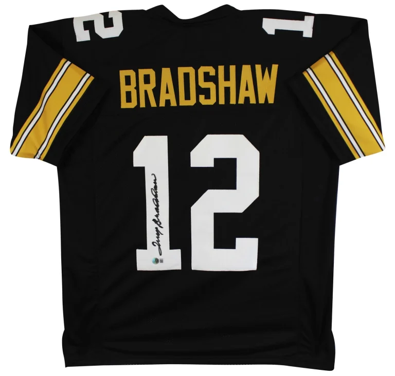 Terry Bradshaw Authentic Signed Black Pro Style Jersey Autographed BAS Witnessed