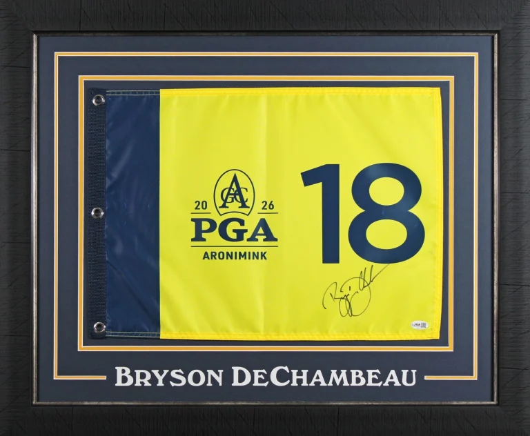 Bryson DeChambeau Signed & Framed 2026 PGA Championship Pin Flag JSA #CM34147