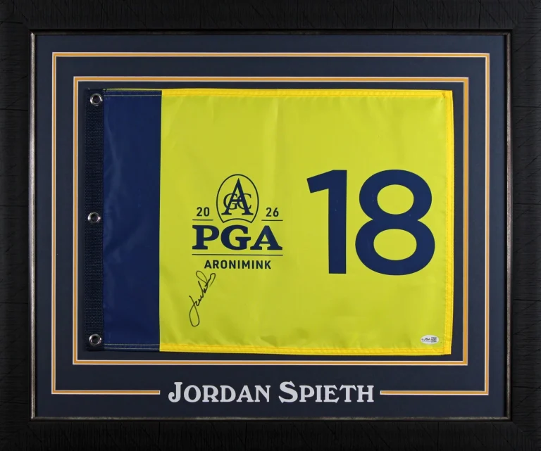 Jordan Spieth Signed & Framed 2026 PGA Championship Pin Flag JSA #CM34139