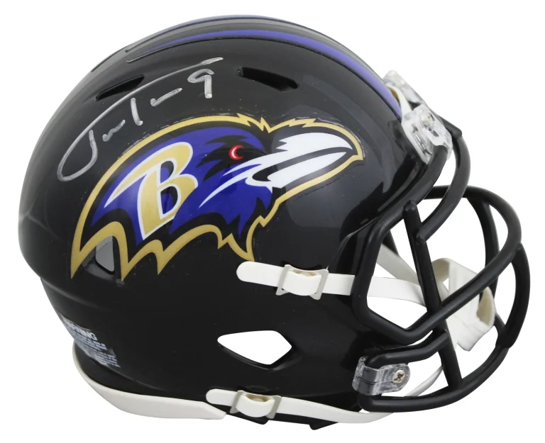 Ravens Justin Tucker Authentic Signed Speed Mini Helmet JSA Witnessed #WB270658