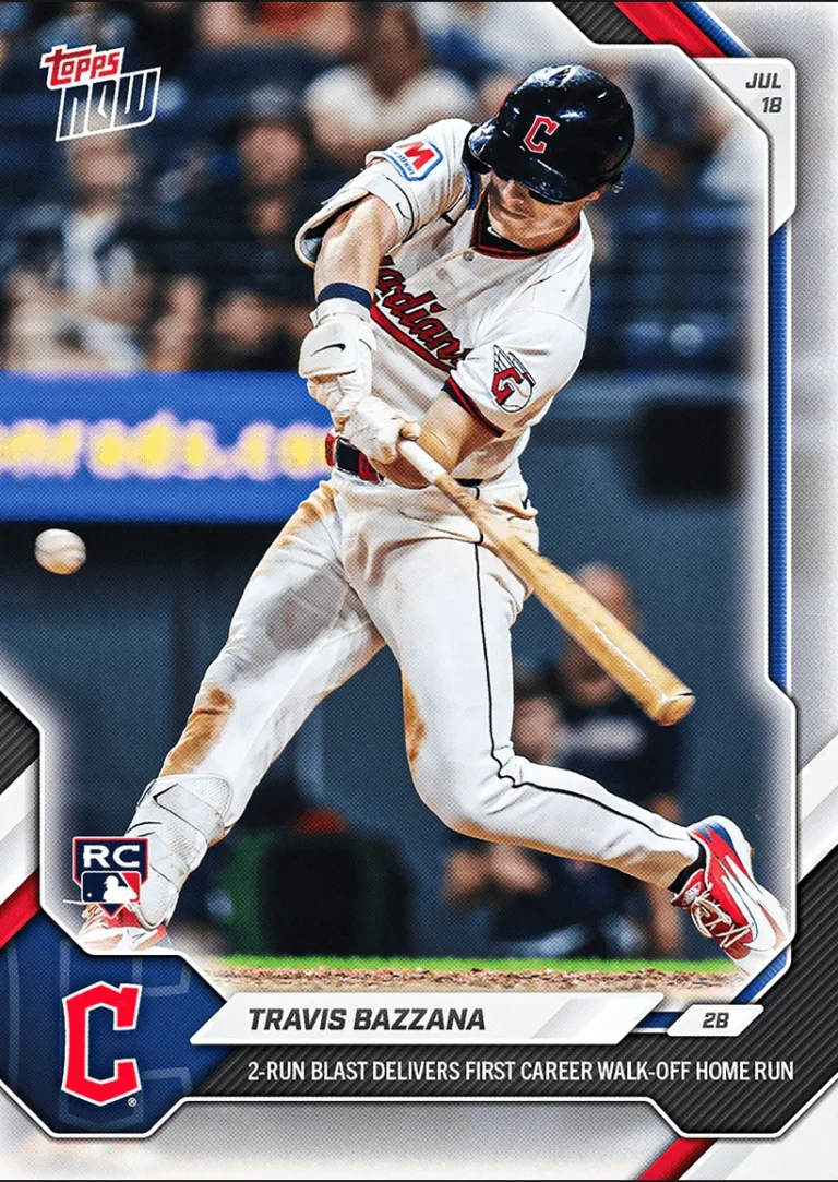 2026 Topps Now Travis Bazzana #462 Cleveland Guardians RC Baseball Card