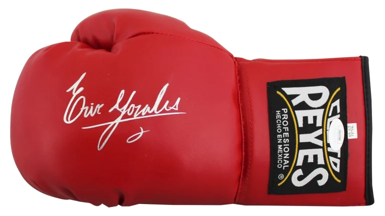 Erik Morales Signed Red Left Hand Cleto Reyes Boxing Glove JSA #AB19783