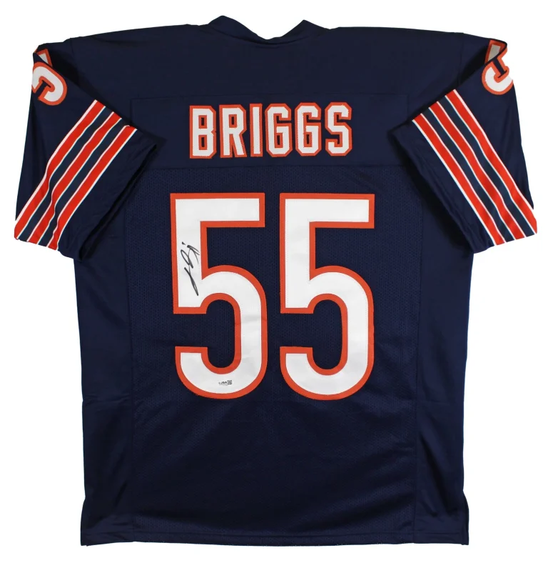 Lance Briggs Authentic Signed Navy Pro Style Jersey Autographed JSA