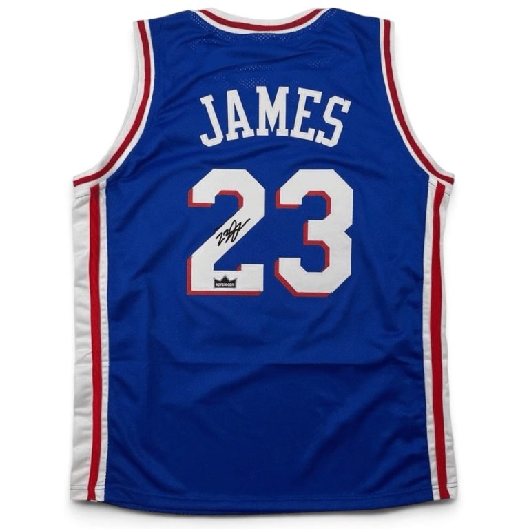 Facsimile Autographed LeBron James Philadelphia Blue Reprint Jersey XL