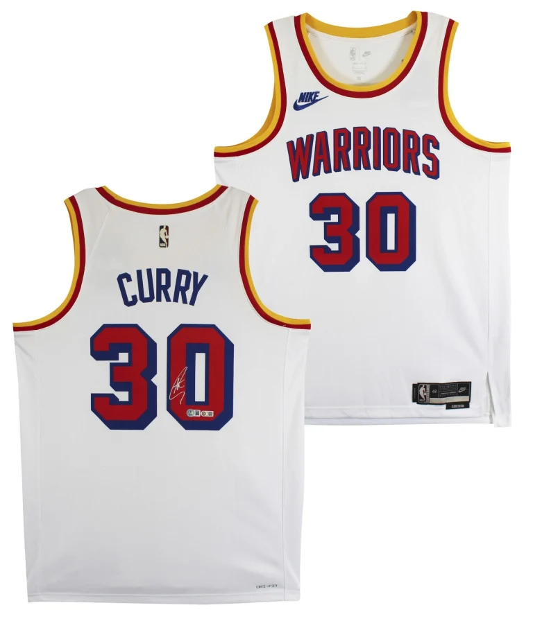 Warriors Stephen Curry Signed White Nike 2024 Classic Ed. Swingman Jersey BAS 2