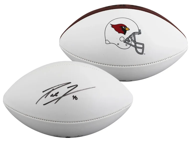Cardinals Pat Tillman Authentic Signed Wilson White Panel Logo Football BAS LOA