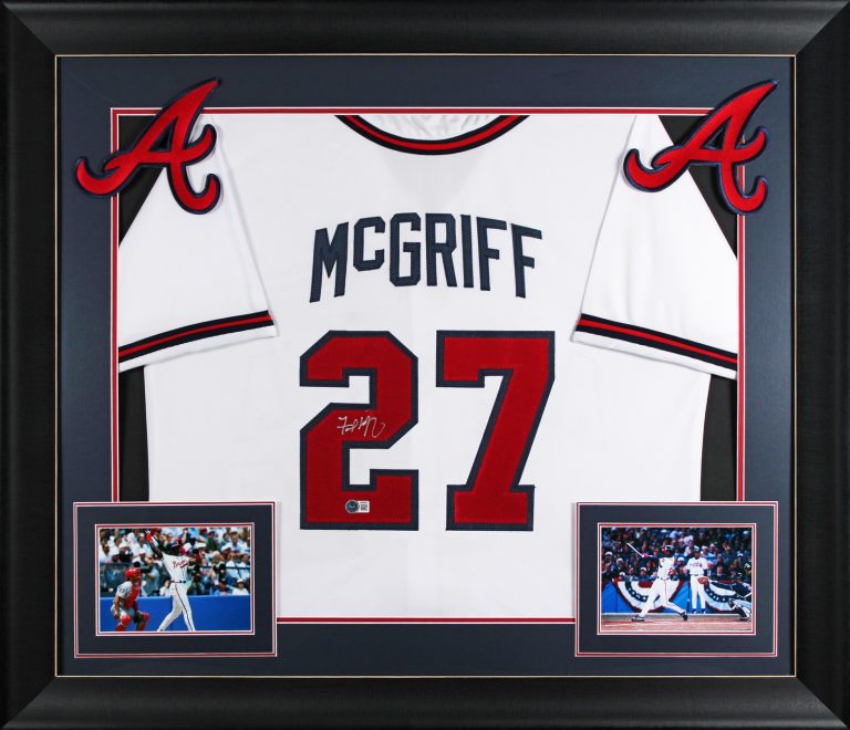 Fred McGriff Authentic Signed White Pro Style Framed Jersey BAS Witnessed