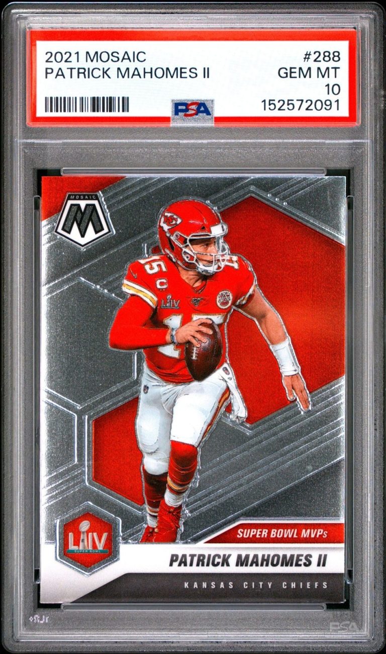 Graded 2021 Panini Mosaic Patrick Mahomes II #288 SB LIV MVP Card PSA 10