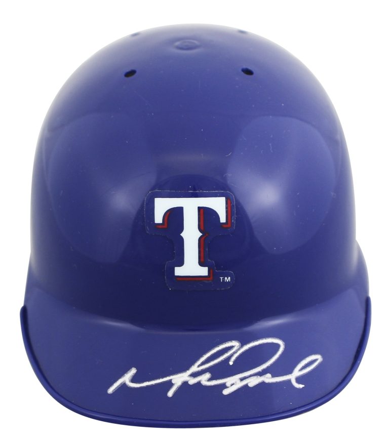 Rangers Mike Napoli Authentic Signed Riddell Mini Batting Helmet BAS #BL65301