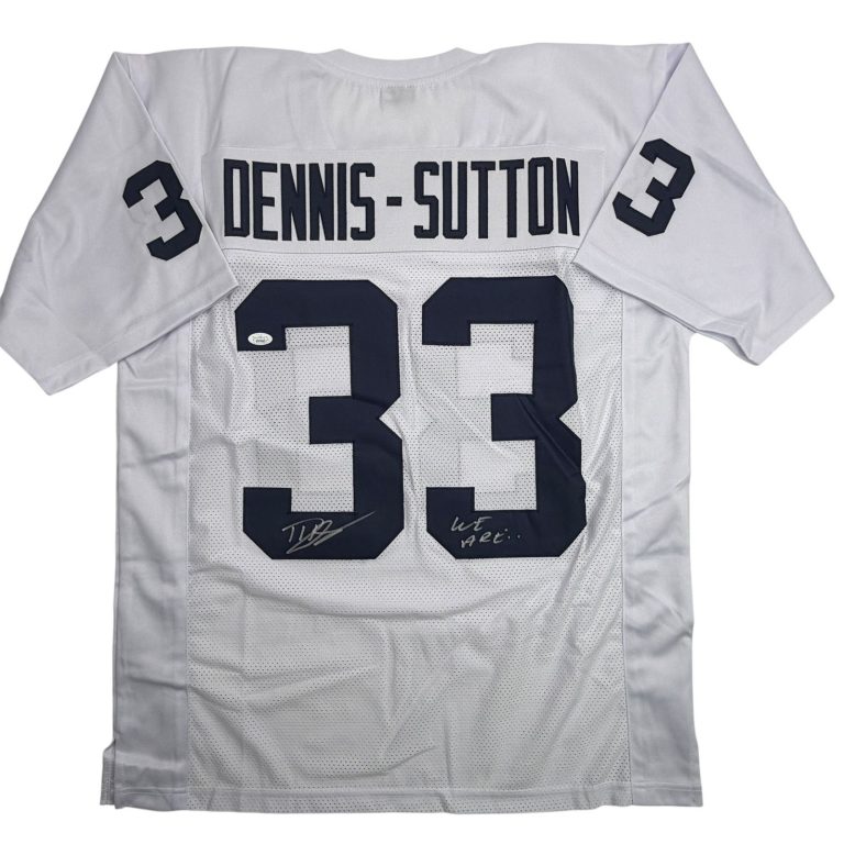 Autographed/Signed Dani Dennis-Sutton Penn State White Jersey JSA COA