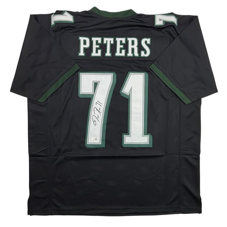 Autographed/Signed Jason Peters Philadelphia Black Football Jersey JSA COA