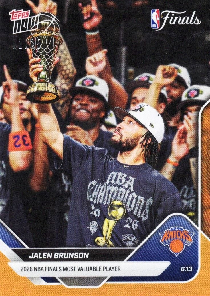 2025 Topps Now Jalen Brunson #339 Orange Foil /25 Basketball Card