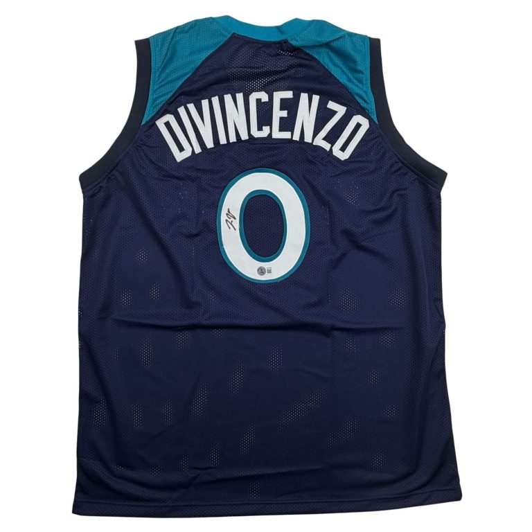 Autographed/Signed Donte Divincenzo Minnesota Blue Jersey Beckett BAS COA