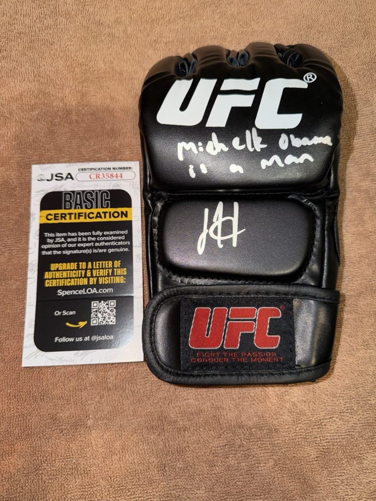 Josh Hokit Signed UFC MMA Glove UFC Legend Michelle Obama JSA Auth #2