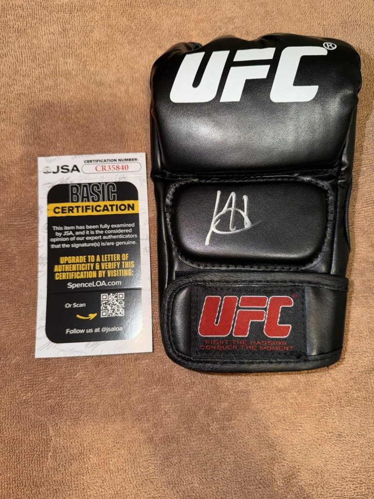 Josh Hokit Signed UFC MMA Glove UFC Legend Freedom 250 Winner Trump JSA Auth #4