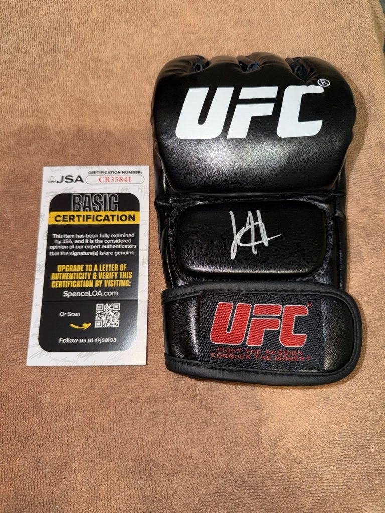 Josh Hokit Signed UFC MMA Glove UFC Legend Freedom 250 Winner Trump JSA Auth #6