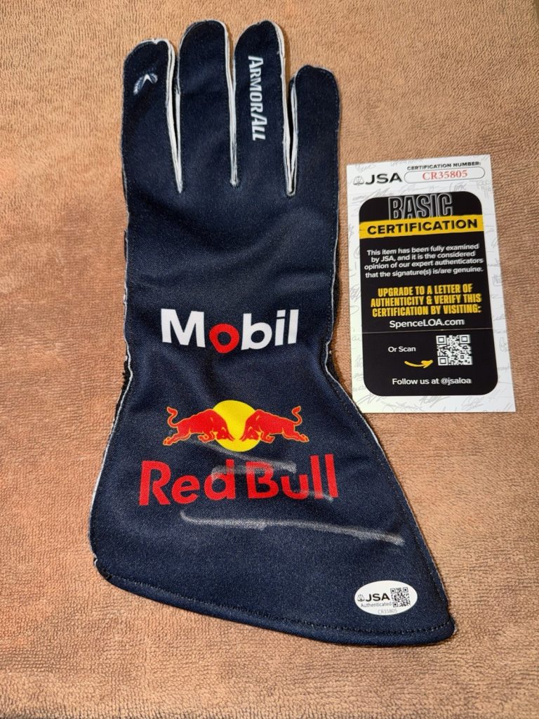 Isack Hadjar Signed Red Bull Racing Race Glove Formula 1 Star France JSA Auth #4