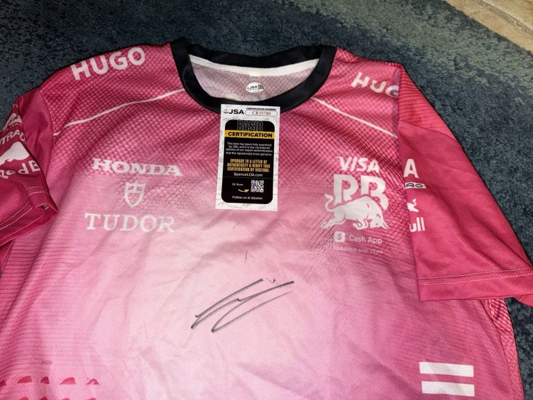 Liam Lawson Signed Visa Cash App Racing Shirt Formula 1 Miami GP JSA Auth #2