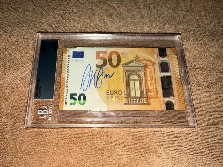 Andrea Kimi Antonelli Signed Official 50 Euro Bill Currency Mercedes BAS #2