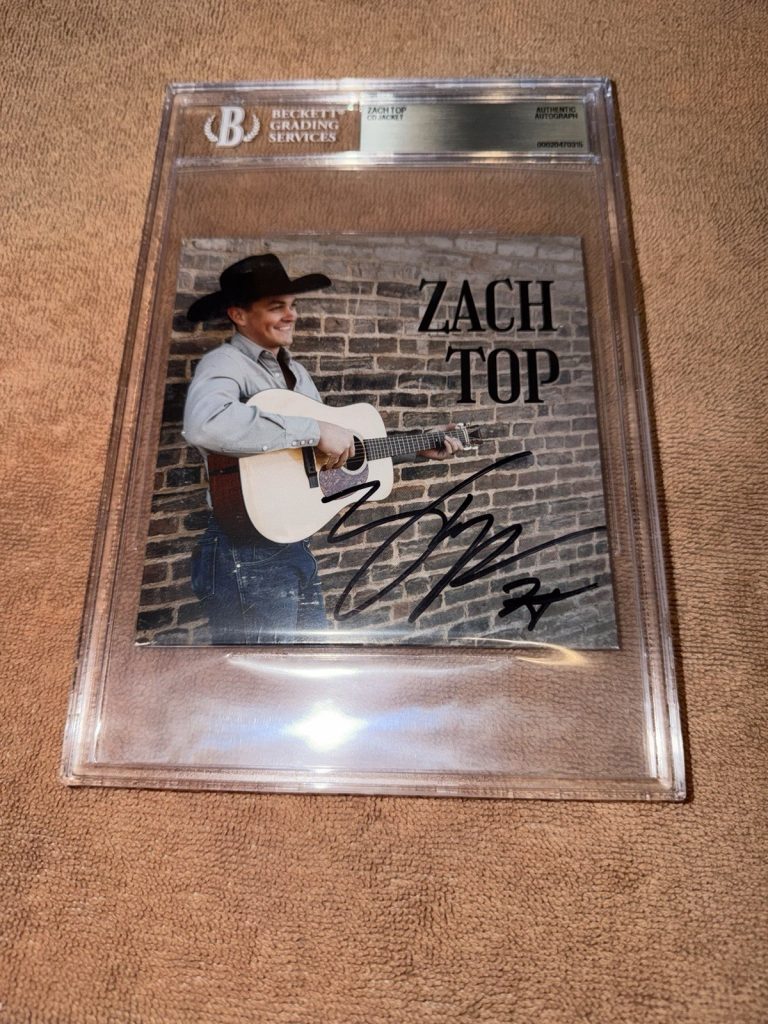 Zach Top Signed Zach Top CD Booklet Country Music Legend Grammy Beckett #2