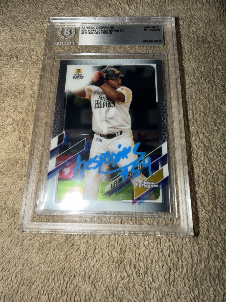 Alfredo Despaigne Signed 2021 Topps Chrome Nippon #10 Trading Card Cuba Beckett