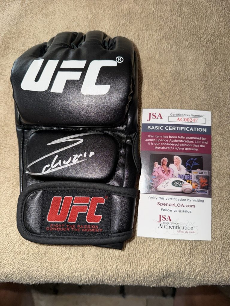 Charles Oliveira Signed UFC MMA Glove UFC Champ Brazil Do Bronx JSA Auth #2
