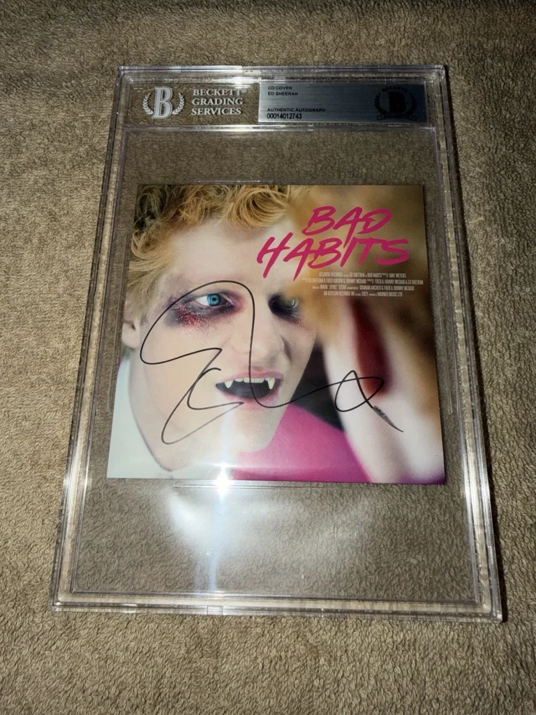 Ed Sheeran Signed Bad Habits CD Booklet Superstar Beckett Encap