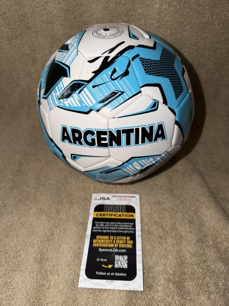 Javier Zanetti Signed Official Argentina Soccer Ball World Cup Champs JSA Auth