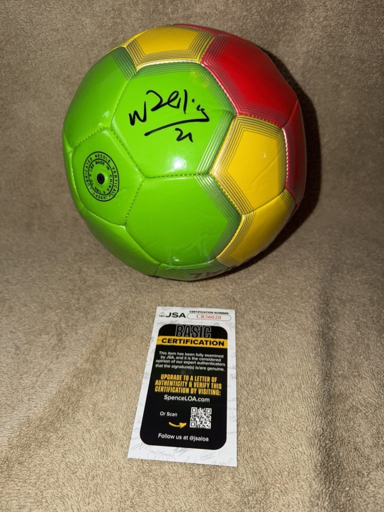 Nuno Gomes Signed Official Portugal Soccer Ball Portuguese Legend JSA Auth