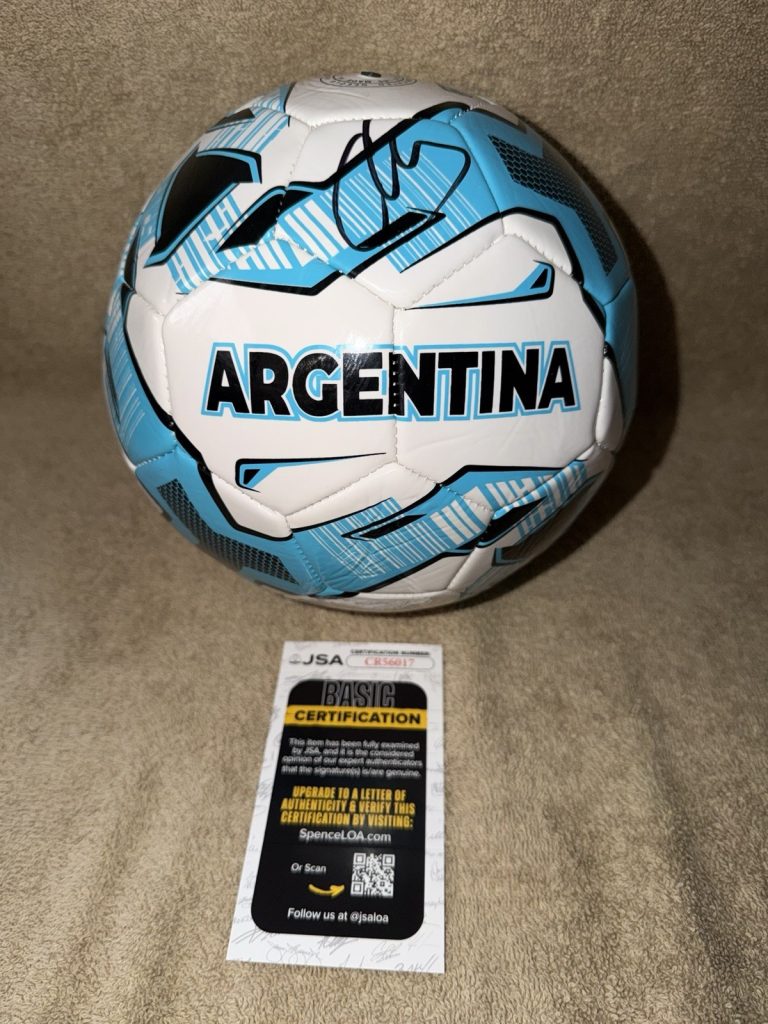 Javier Mascherano Signed Official Argentina Soccer Ball World Cup JSA Auth