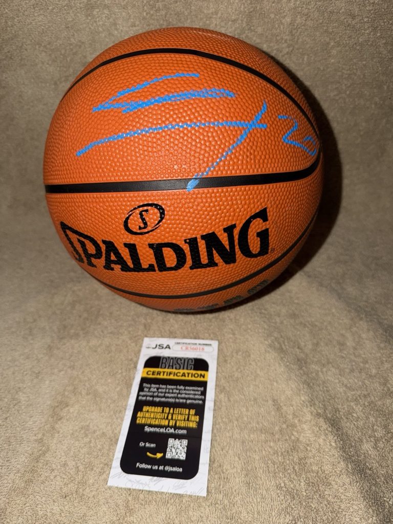 Manu Ginobili Signed Spalding All Star Basketball Argentina 2004 Gold JSA