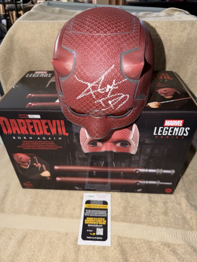 Charlie Cox Signed Official Marvel Daredevil Mask Legends Series JSA Auth