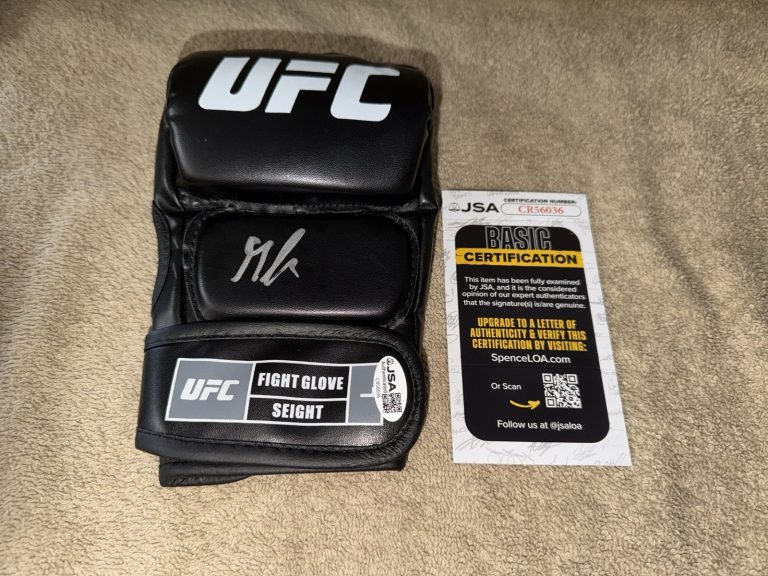 Gable Steveson Signed UFC MMA Glove UFC Upcoming Superstar Wrestle JSA Auth