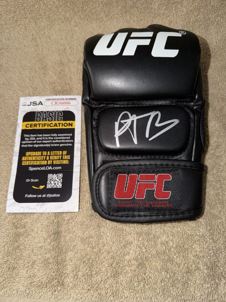 Paddy Pimblett Signed UFC MMA Glove UFC Champ The Baddy Legend JSA Auth #4