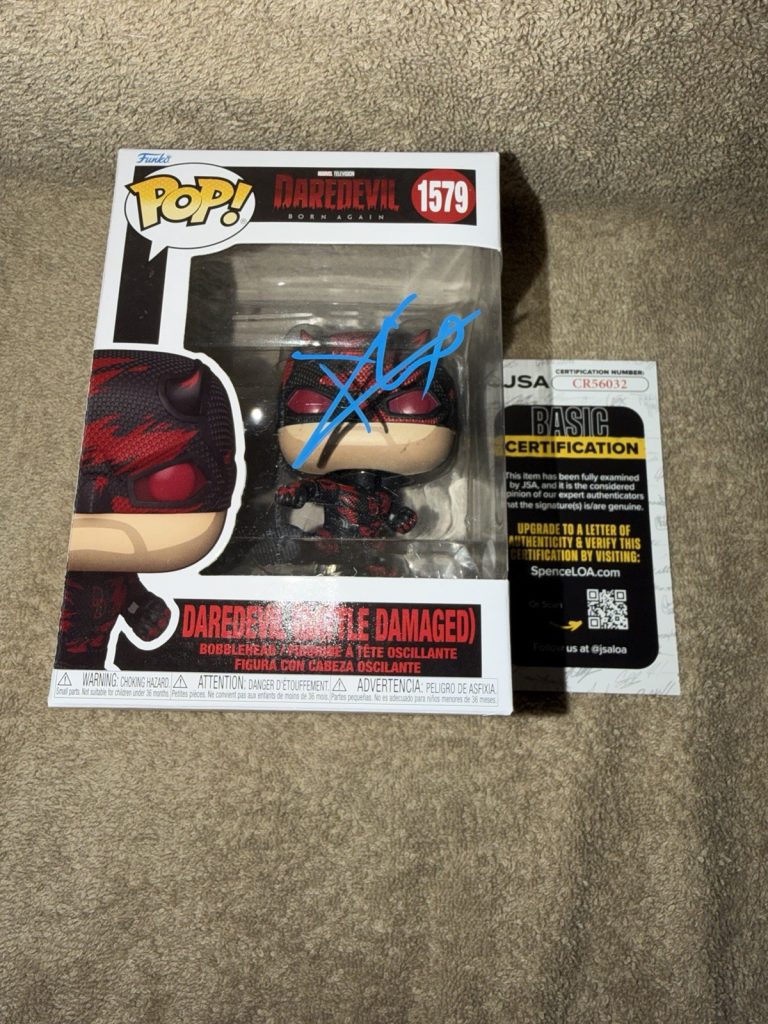 Charlie Cox Signed Official Daredevil Funko Pop Marvel Legend JSA Auth
