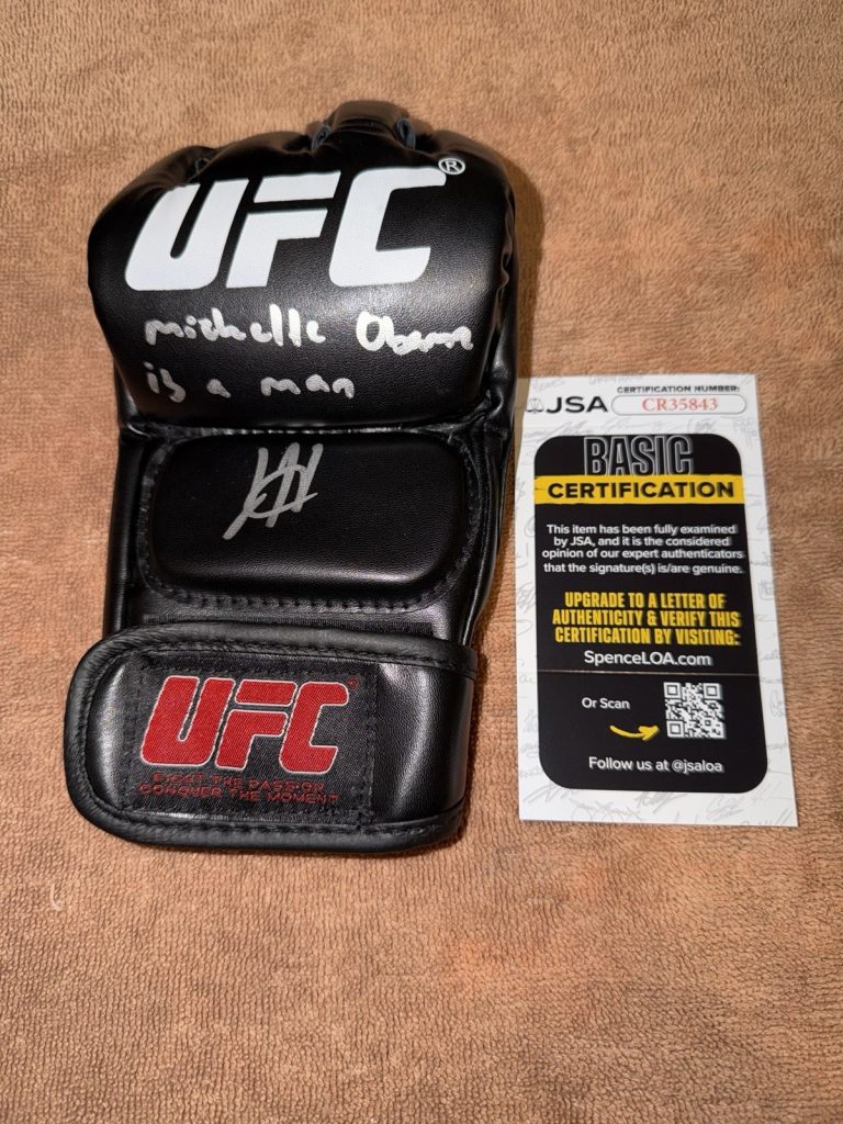 Josh Hokit Signed UFC MMA Glove UFC Legend Michelle Obama JSA Auth #3