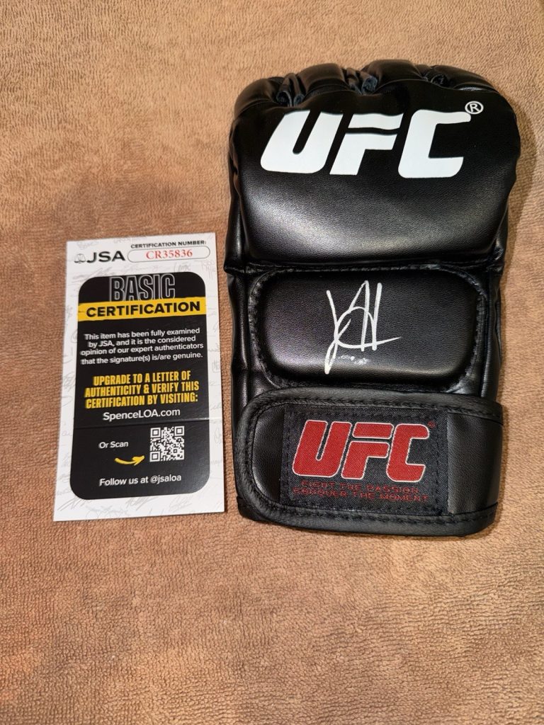 Josh Hokit Signed UFC MMA Glove UFC Legend Freedom 250 Winner Trump JSA Auth