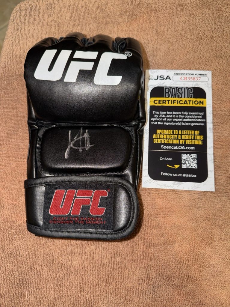 Josh Hokit Signed UFC MMA Glove UFC Legend Freedom 250 Winner Trump JSA Auth #3