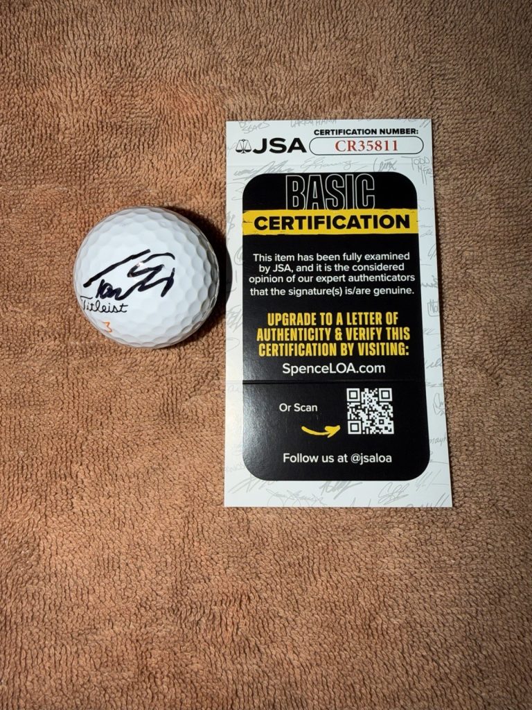 Tommy Fleetwood Signed Official Titleist Golf Ball PGA Legend Star JSA Auth #2