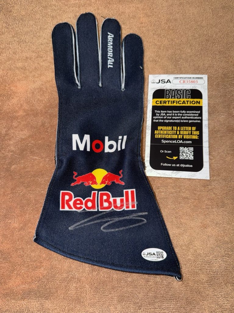 Isack Hadjar Signed Red Bull Racing Race Glove Formula 1 Star France JSA Auth #2