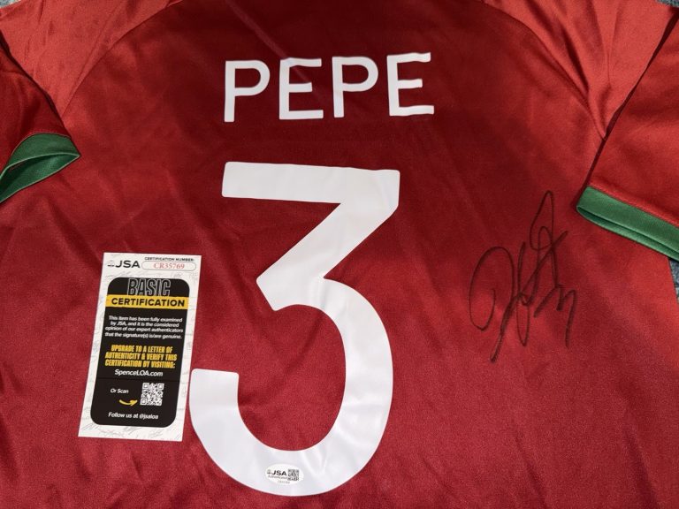 Pepe Signed Portugal Jersey Superstar World Cup Legend Real Madrid JSA Auth