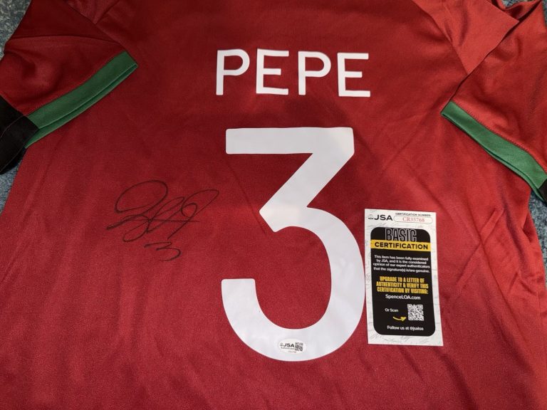 Pepe Signed Portugal Jersey Superstar World Cup Legend Real Madrid JSA Auth #2
