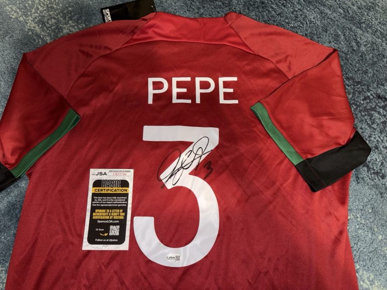 Pepe Signed Portugal Jersey Superstar World Cup Legend Real Madrid JSA Auth #5