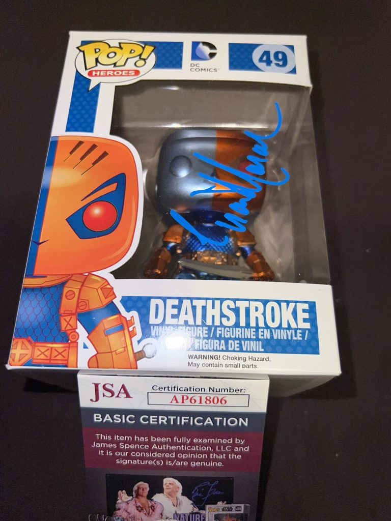 Esai Morales Signed Official Deathstroke Funko Pop DC Titans JSA Auth
