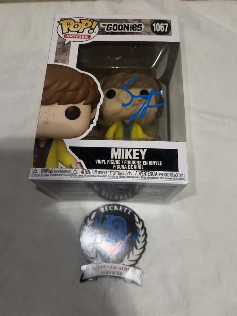 Sean Astin Signed Official Mikey Goonies Funko Pop Figure Beckett